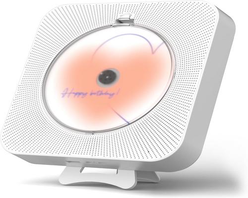 a Set Of Accessory Yintiny Rechargeable Cute Cd Player With Blutooth 5.0, Portable Music Player For Home Decor, Remote Control, Support Aux In Cable&Usb, Hifi Bluetooth 