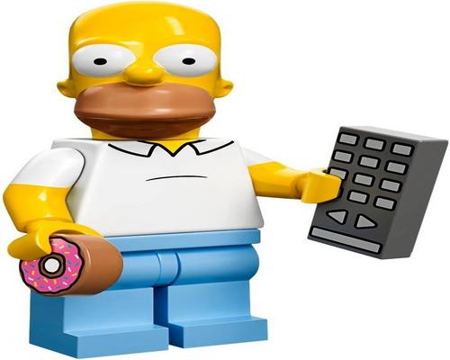 una figura mini de Lego de Homero Simpson