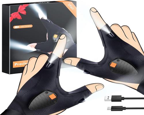 un guanto da pesca a LED ricaricabile tramite USB