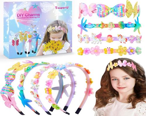 un kit de diadema de bricolaje para niñas de 6 a 12 años