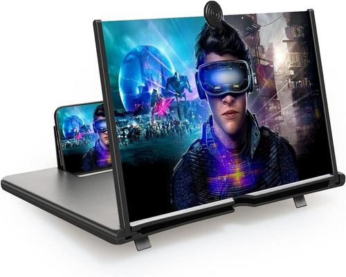 een zwarte HD-schermvergroter voor smartphones