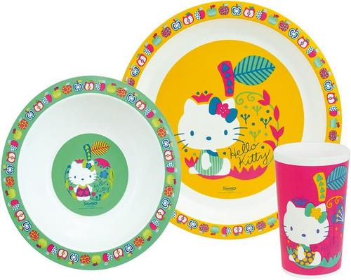un juego de comida para niños de Hello Kitty