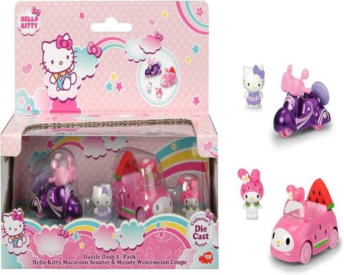 a Hello Kitty Macaroon and Melody Scooter Set
