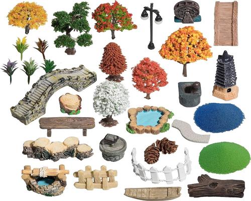 Ein Set mit Feengarten-Terrarium-Zubehör