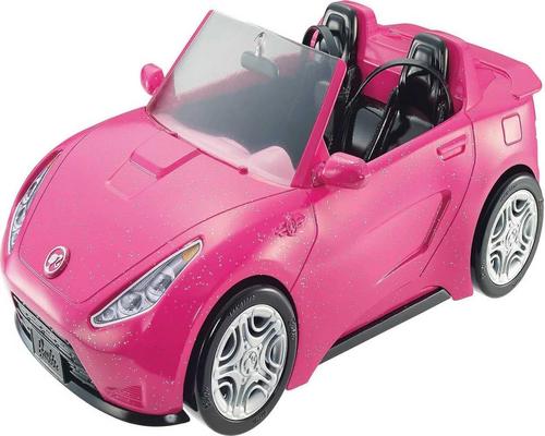 una Barbie rosa convertible