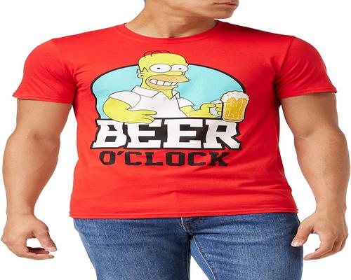 un T-tröja Homme The Simpsons Beer O-klocka