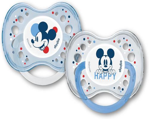 Ein Set mit 2 Dodie Mickey Lutschern