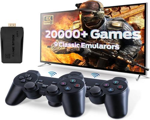une Console Rétro Hdmi 4K Avec Jeux Et Contrôleurs Sans Fil