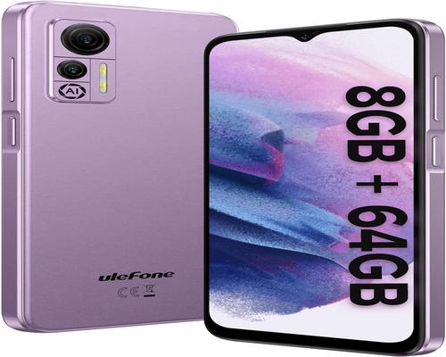 un teléfono inteligente morado