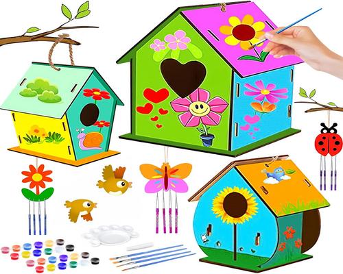 a bird house kit to paint
