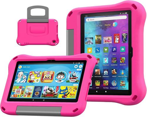 a Set Of Accessory Dj&Rppq 8 Inch Tablet Case - Lightweight Shockproof Kids Friendly Cover Case With Handle Stand.(Available With 12Th/10Th Generation, 2022/2020 Release