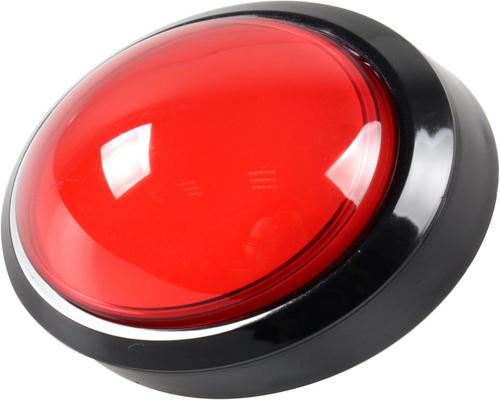 <notranslate>a Set Of Accessory Arcade Buttons Eg Starts 100Mm Big Dome Convex Type Led Lit Illuminated Push Button For Arcade Machine Video Games Parts & Red Dc 12V</notranslate>