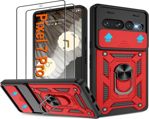 <notranslate>a Set Of Accessory Atump For Google Pixel 7 Pro Case, With (2 Pcs) Hd Screen Protector, Heavy Duty Shockproof With 360° Rotation Metal Kickstand [Military Grade] Protect</notranslate