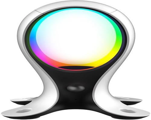 a gaming headset stand with RGB LED light and USB hub
