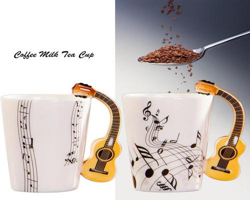 a Creative Exogio Coffee Mug with Guitar Handle