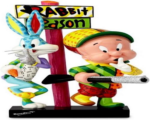 une Figurine Looney Tunes By Romero Britto Elmer Fudd & Bugs Bunny