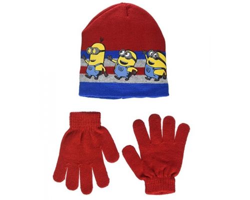 Et sæt Minion hat og handsker