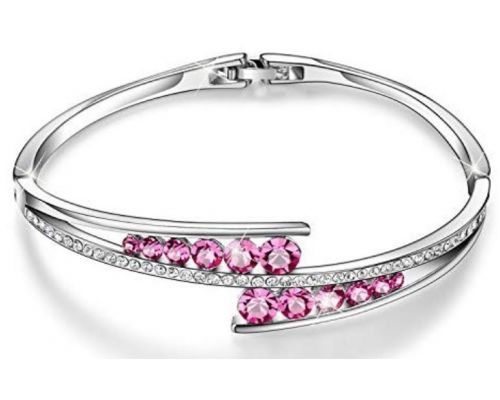 A Bracelet with Crystal Swarovski Rose