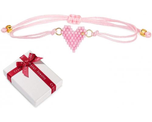 Un Bracelet avec Perles de Rocaille Rose