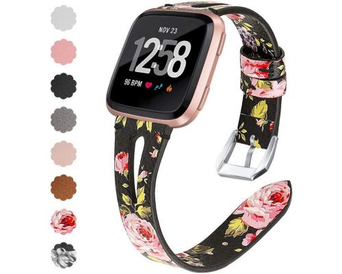 Een bloemrijke Fitbit-armband