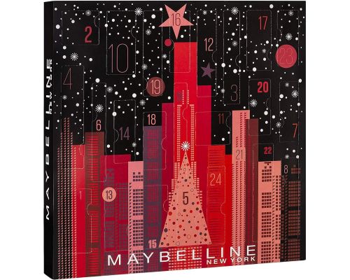 Un calendario de adviento de maquillaje de Maybelline New York