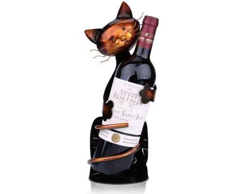 Un botellero de vino para gatos