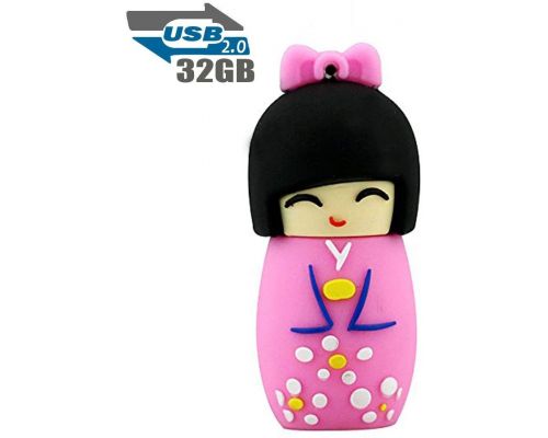 Una llave USB de muñeca japonesa de 32 GB