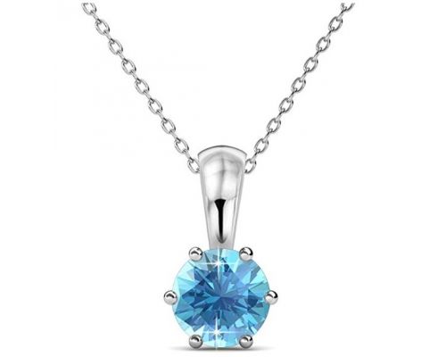 A Necklace with Aquamarine pendant
