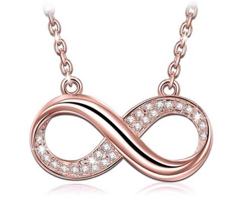 An infinity pendant necklace