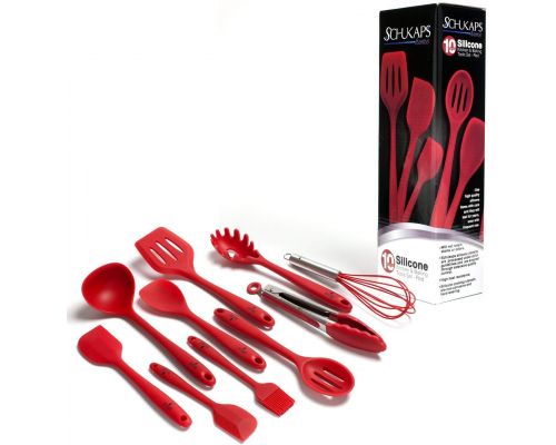A Set of 10 Silicone Kitchen utensils