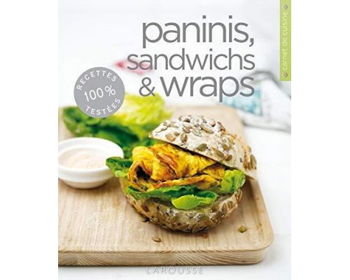 Un libro de paninis, sándwiches y wraps