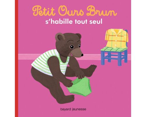 Un piccolo libro sugli orsi bruni si veste da solo