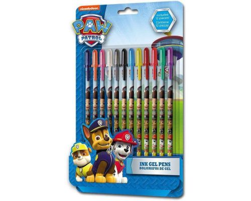 A Pack Of 12 Paw Patrol Gel Pens