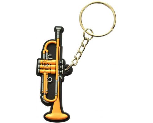 Een trompet sleutelhanger