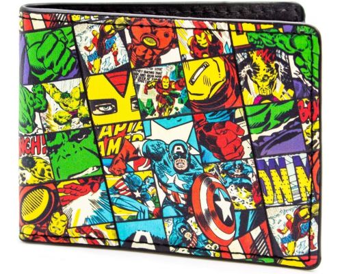 Uma carteira Marvel multicolorida