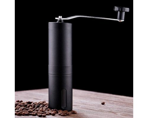 A stainless steel coffee press
