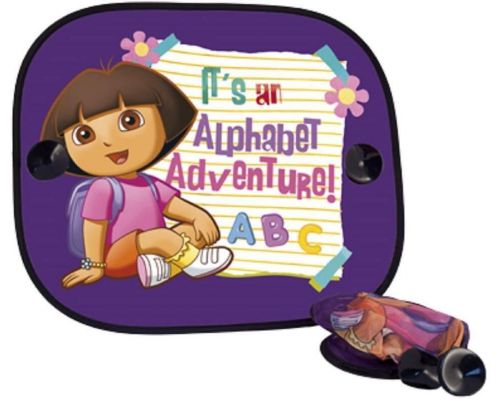 Et sæt med 2 Dora the Explorer solskærme