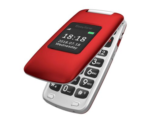 Ein tragbares Flip-Phone von Easyfone