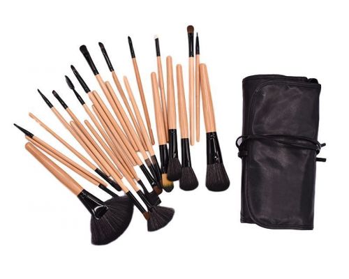 <notranslate>a 24 Brush Makeup Kit with Black Faux Leather Bag</notranslate