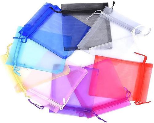 a Set Of Colorful Organza Bags