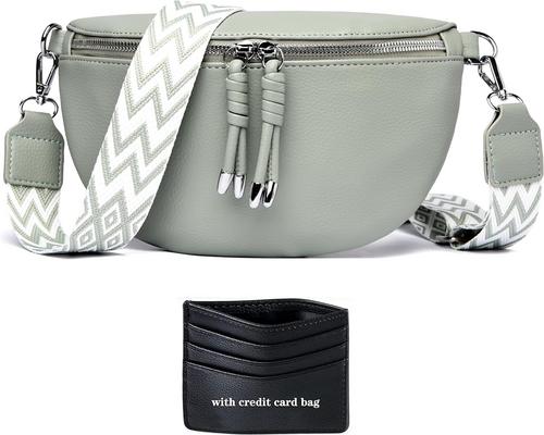 Yisuohoom Gray Green Fanny Pack