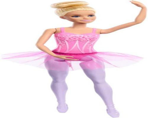 a Blonde Ballerina Barbie with Purple Tutu