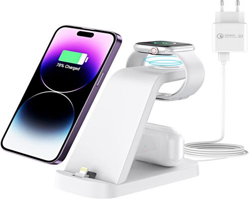 an Apple charging station