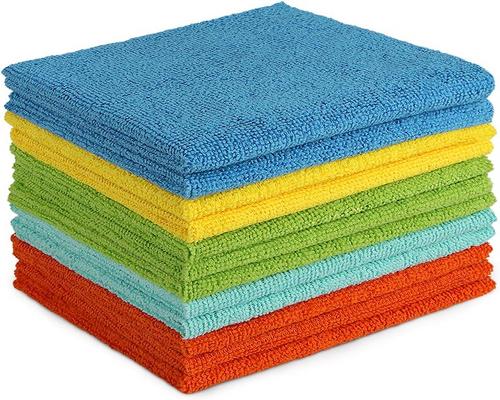 a pack of 12 Aidea microfiber cleaning cloths