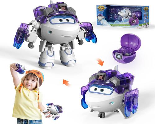 a Super Wings Super Iron Astra Figure