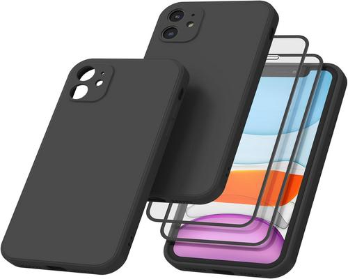 a set of case and tempered glass for iPhone 11
