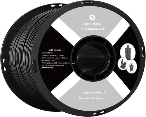 Qidi Tech Rapido 1.75mm Abs Filament for 3D Printer