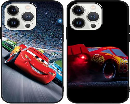 a Lightning McQueen iPhone 13 Pro case