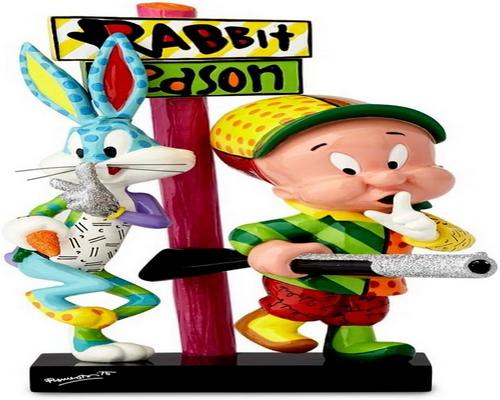 une Figurine Looney Tunes By Romero Britto Elmer Fudd &amp; Bugs Bunny