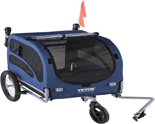 Vevor Dog Bike Trailer, Supports Up To 100 Lbs